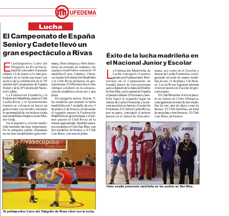 La FML en la prensa deportiva 2015NoticiaUfedemaCtoEspLLOO