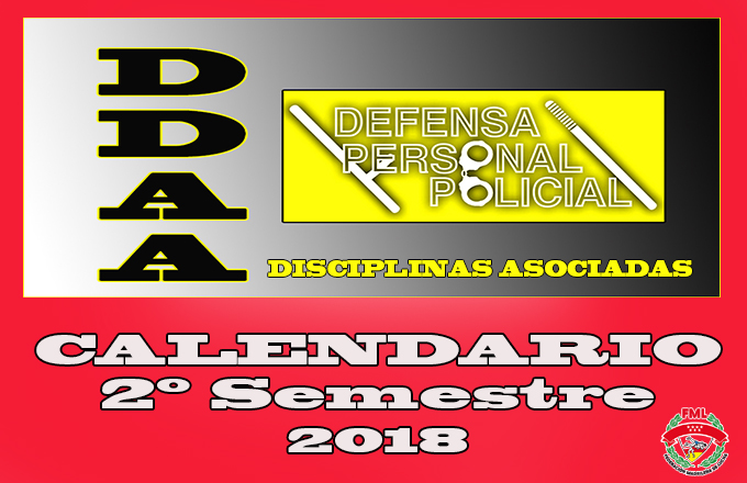 2018 Calendario DPP y DDAA  2º Semestre