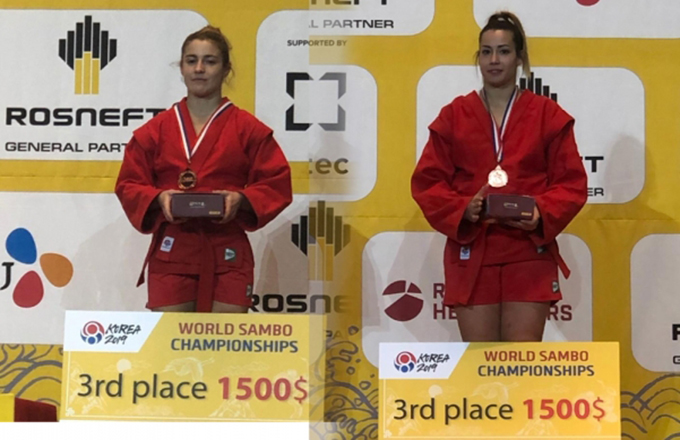 Cristina y Paula Bronces en el Mundial de Sambo