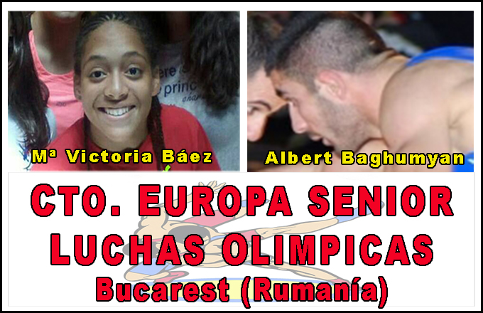 Viki y Albert en el Europeo de Lucha