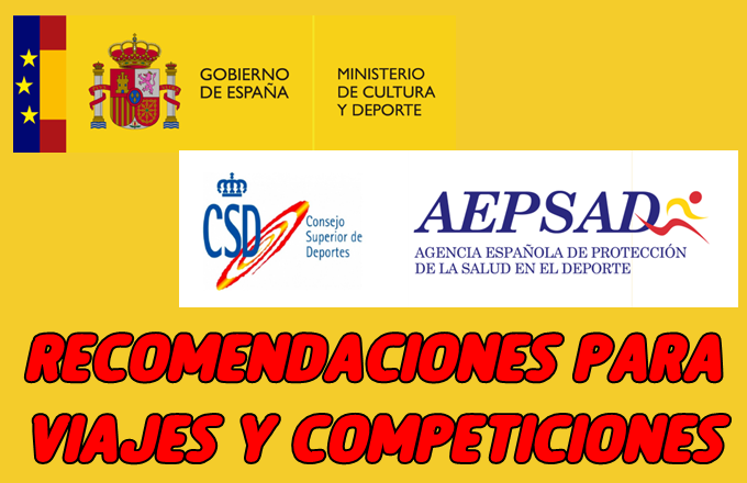 Recomendaciones COVID-19 para Viajes y Competiciones
