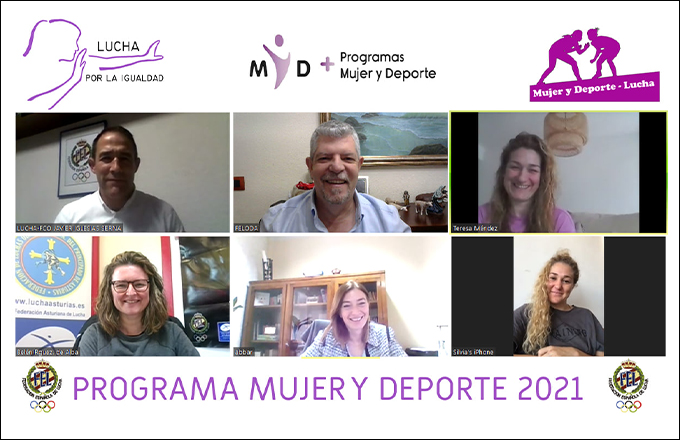Tere y Aurora en el Comité Tec. Programa Mujer y Deporte