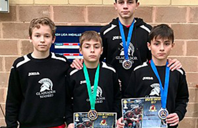 Medallas para el Club Gladiador en el Open de Cartaya 2017