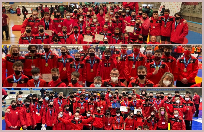 49 Medallas en Cptos. España de LLOO ESC-CAD-SUB23
